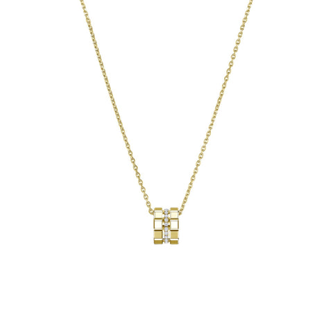 Chopard Ice Cube Necklace-Chopard Ice Cube Pendant - 797005-0003 - Chopard Ice Cube Pendant in 18 karat yellow gold with diamonds totaling 0.14 carats.