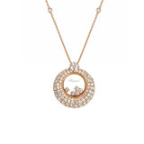 Chopard L'Heure Du Diamant 18K Rose Gold Round Pendant-Chopard L'Heure Du Diamant 18K Rose Gold Round Pendant 79A298-5012