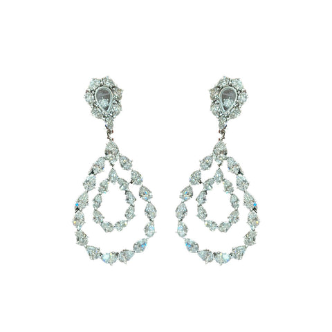 Chopard L'Heure Du Diamant Drop Diamond Earrings-Chopard L'Heure Du Diamant Drop Diamond Earrings - 84A070 - 1001