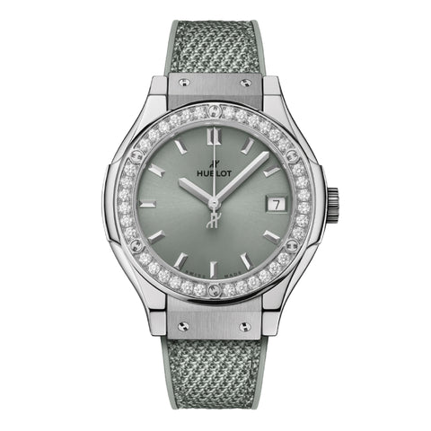 Hublot Classic Fusion Titanium Sage Green Diamonds 33mm-Classic Fusion Titanium Sage Green Diamonds - 581.NX.891G.NR.1104