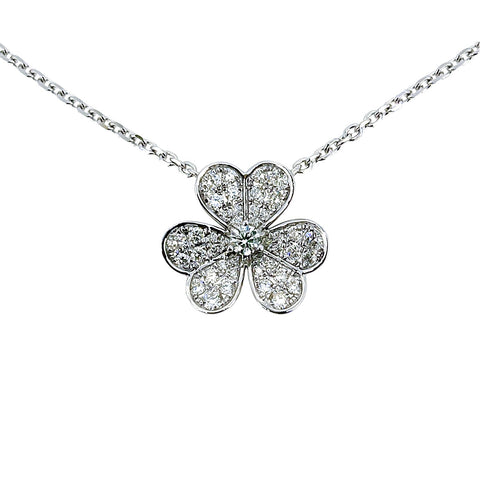 Clover Diamond Necklace-Clover Diamond Necklace - DNTIJ02142