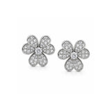 Clover Diamond Stud Earrings-Clover Diamond Stud Earrings