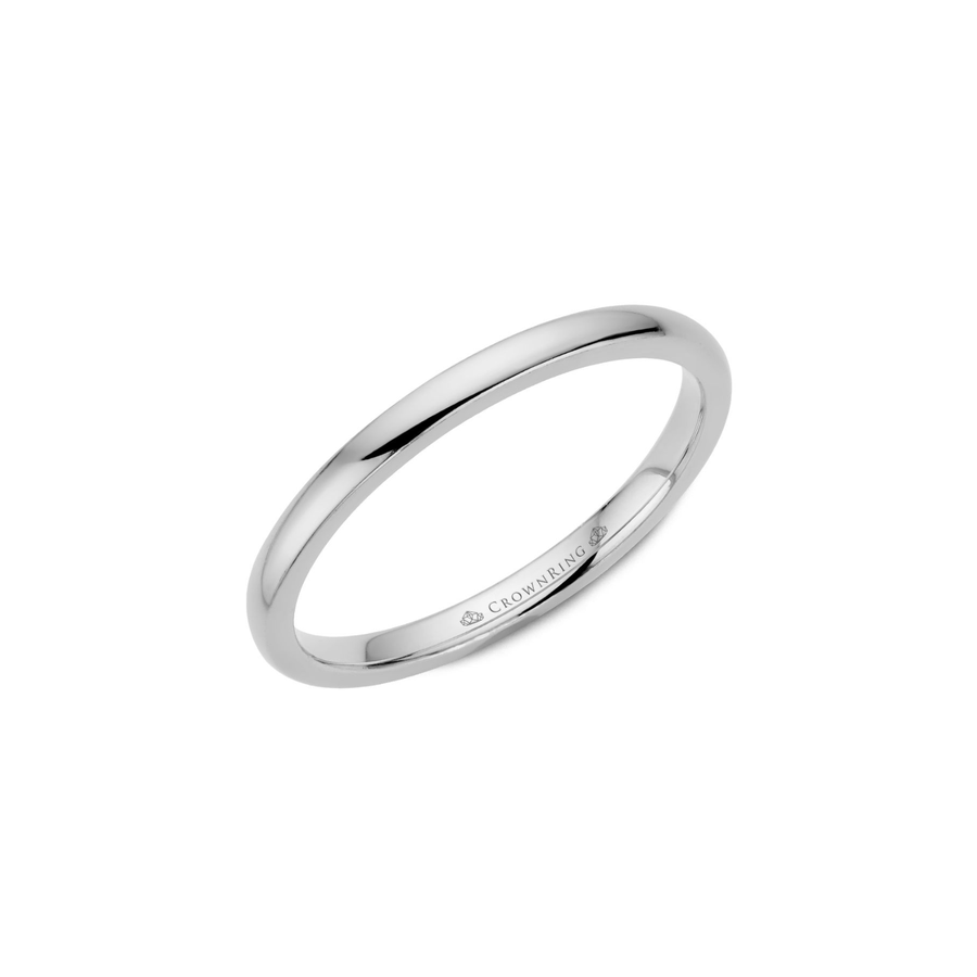 Crown Ring Dome Traditional Wedding Band TDSPTN2