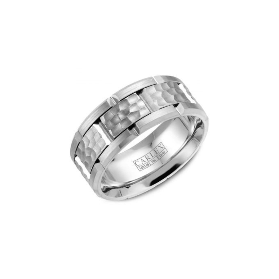 Crown Ring Hammered Band WB-9481-M