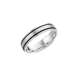 Crown Ring White Gold Band-Crown Ring White Gold Band - CR-008-R514KB&W-SP