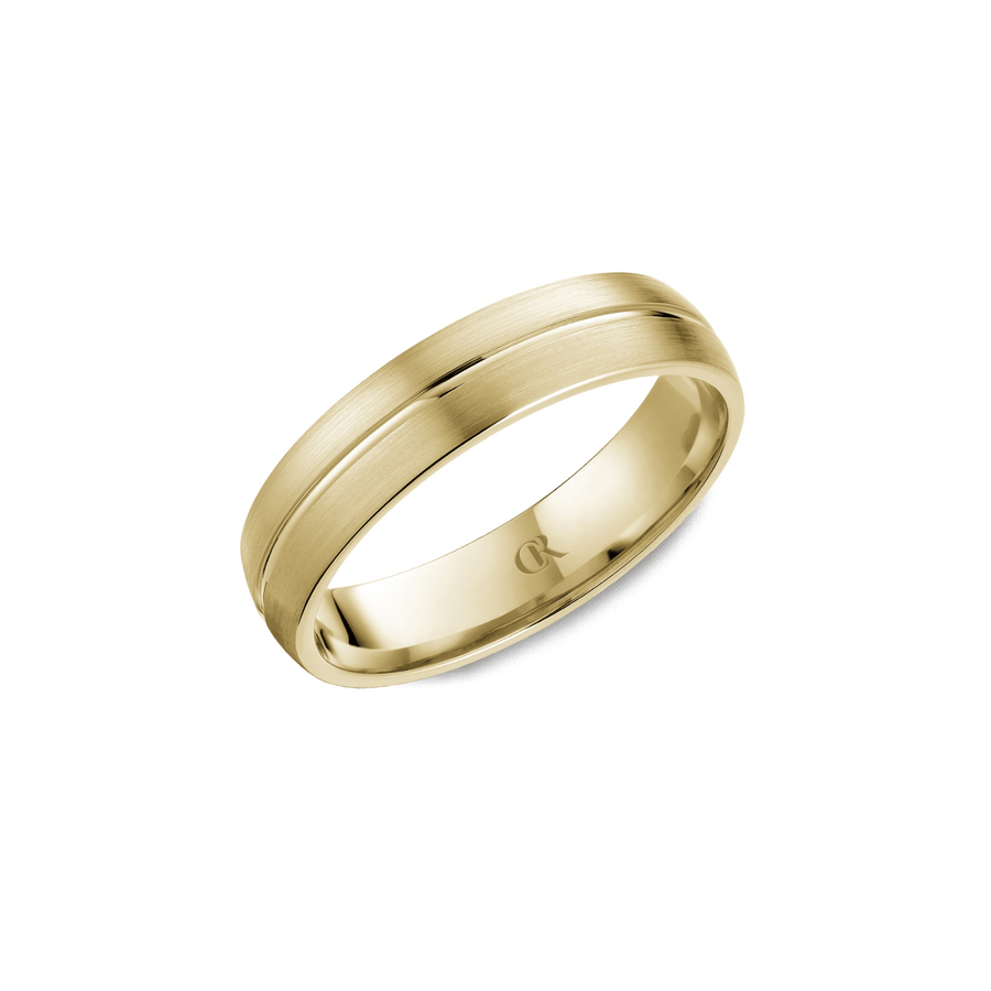 Crown Ring Yellow Gold Band - CR-004-R-514KY-SP