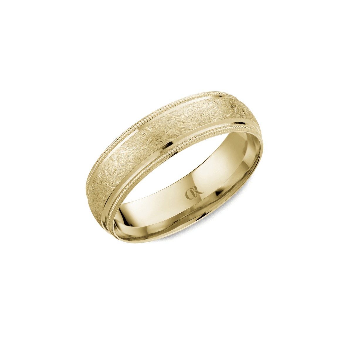 Crown Ring Yellow Gold Band - CR-017-R-614KY-DB
