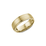 Crown Ring Yellow Gold Band-Crown Ring Yellow Gold Band - CR-035-R-714KY-SP