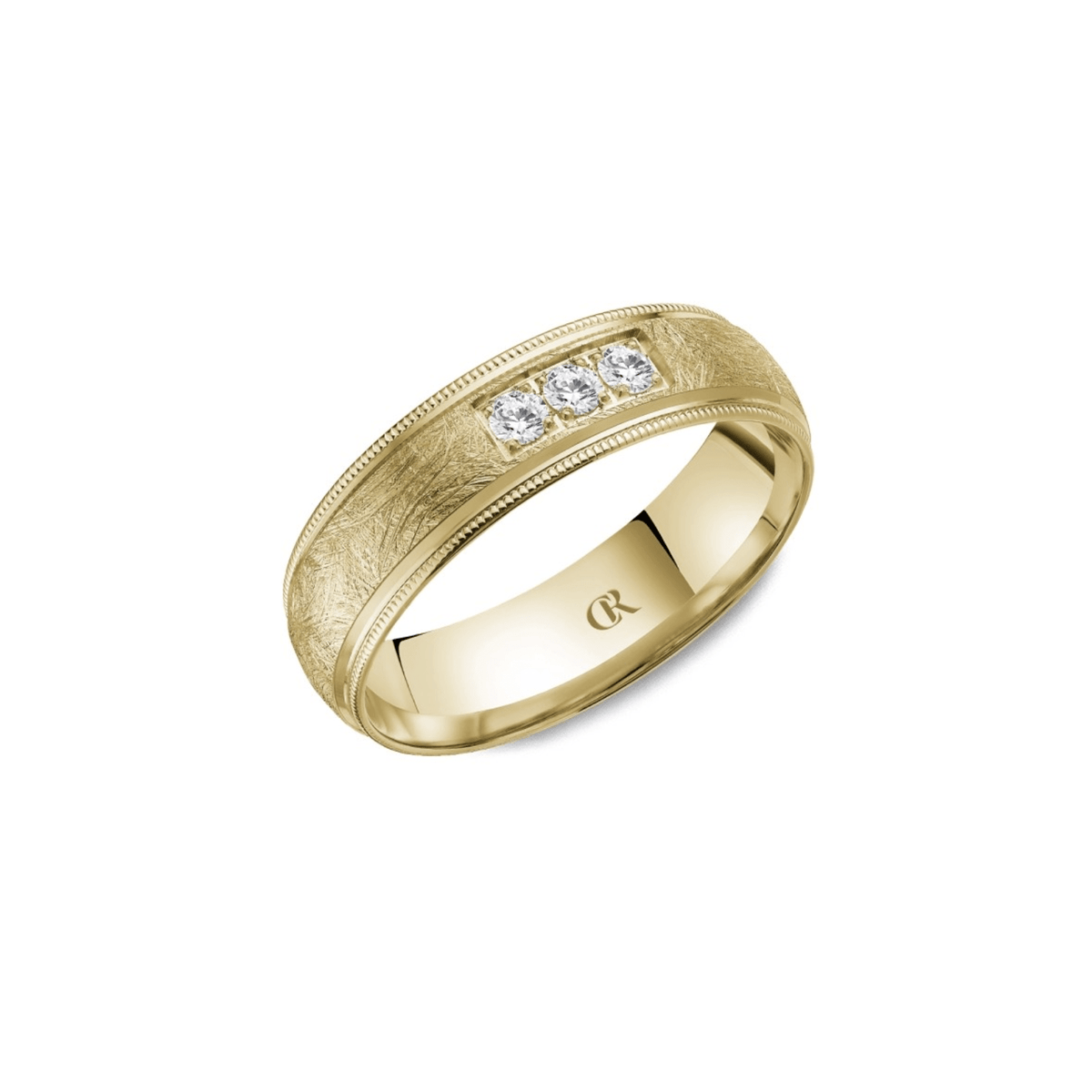 Crown Ring Yellow Gold Diamond Band CR061-RD-005-S
