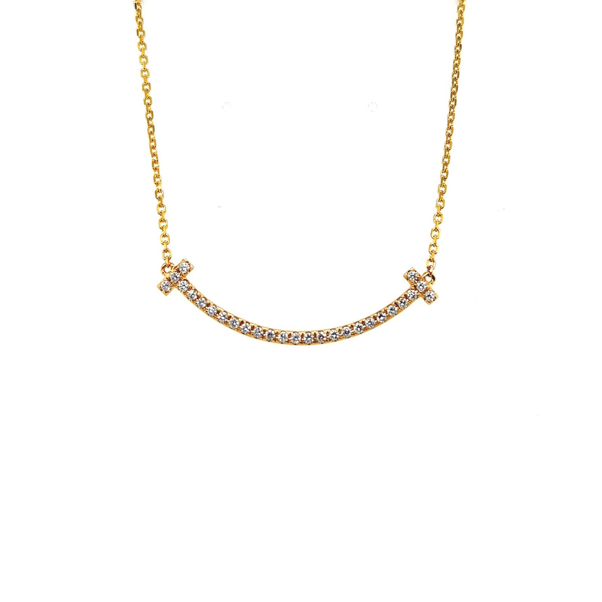 Curve Pendant Diamond Necklace - DNTIJ02277