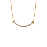 Curve Pendant Diamond Necklace-Curve Pendant Diamond Necklace - DNTIJ02277