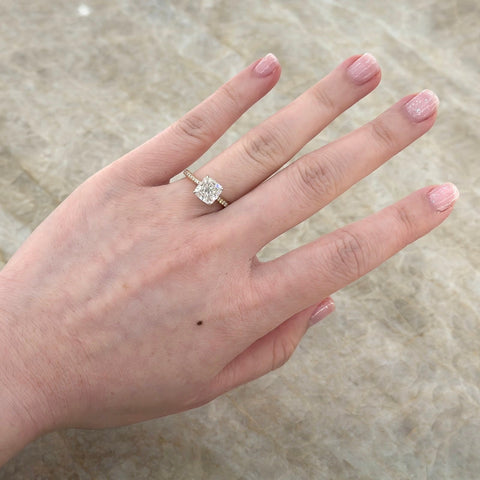 Cushion Cut Diamond Engagement Ring-Cushion Cut Diamond Engagement Ring - DRJST02311