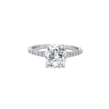 Cushion Cut Diamond Engagement Ring-Cushion Cut Diamond Engagement Ring