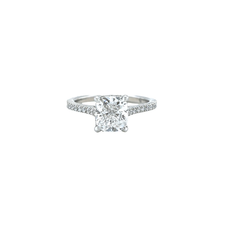 Cushion - cut Diamond Pavé Engagement Ring - DRNKA05185