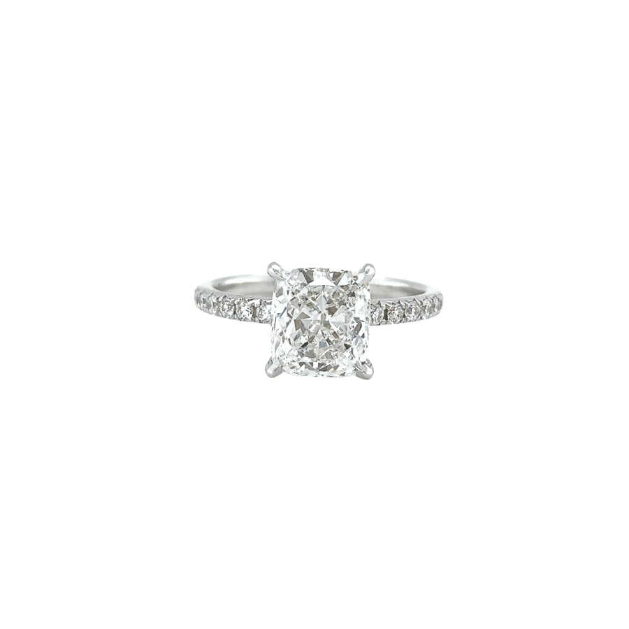 Cushion - cut Diamond Pavé Engagement Ring - DRNKA05194