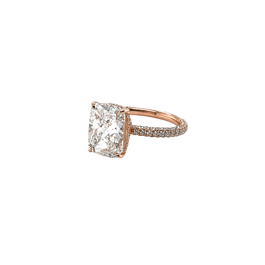 Cushion - cut Diamond Pavé Engagement Ring - DRNKA05201