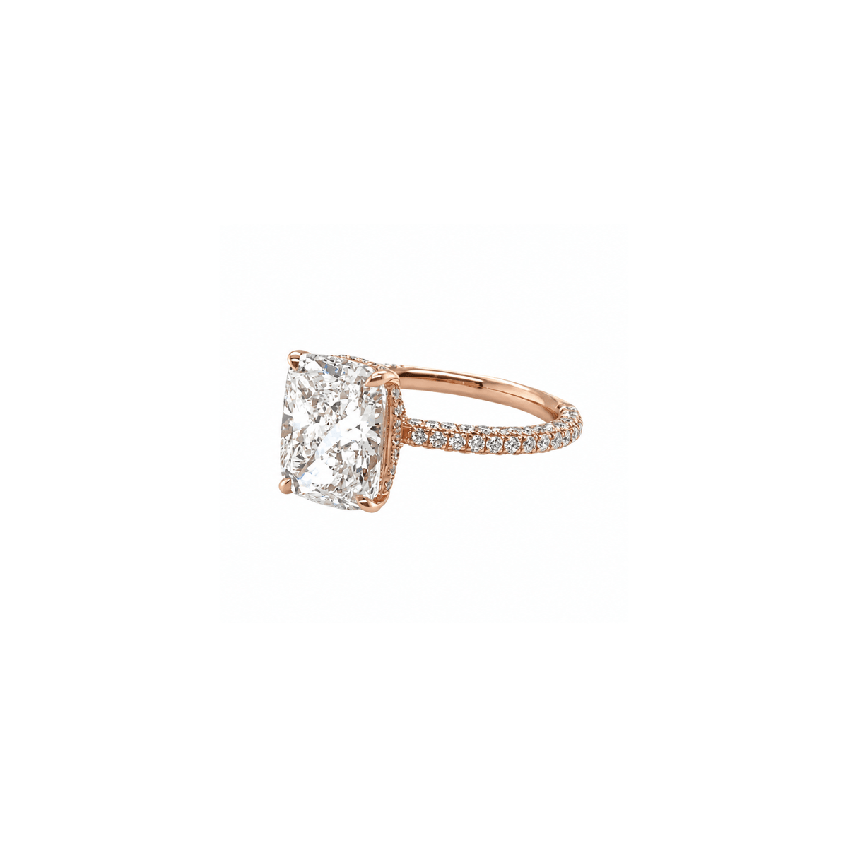 Cushion-cut Diamond Pavé Engagement Ring DRNKA05201