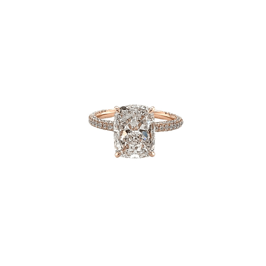 Cushion - cut Diamond Pavé Engagement Ring - DRNKA05201