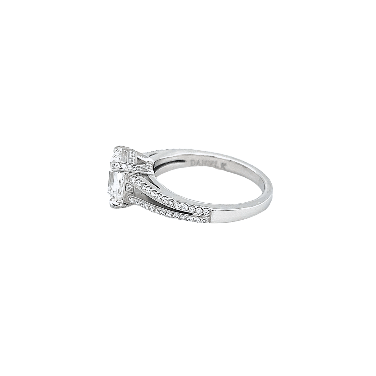 Daniel K Platinum Split Shank Engagement Ring - DRDAN00588
