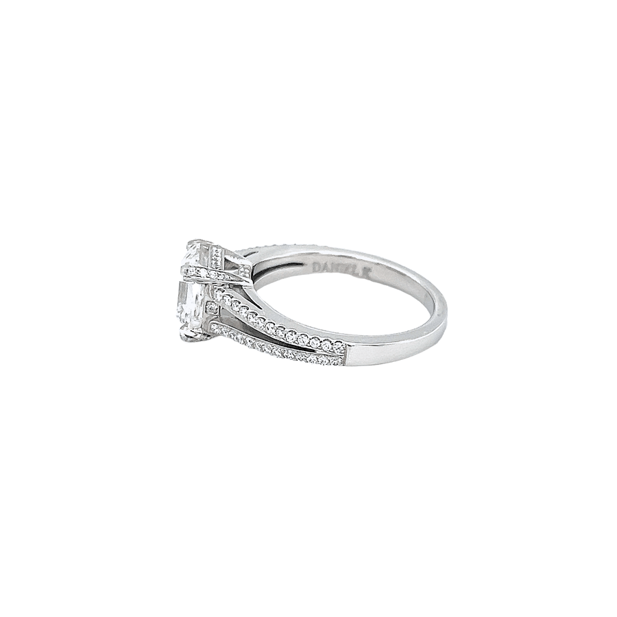 Daniel K Platinum Split Shank Engagement Ring - DRDAN00588
