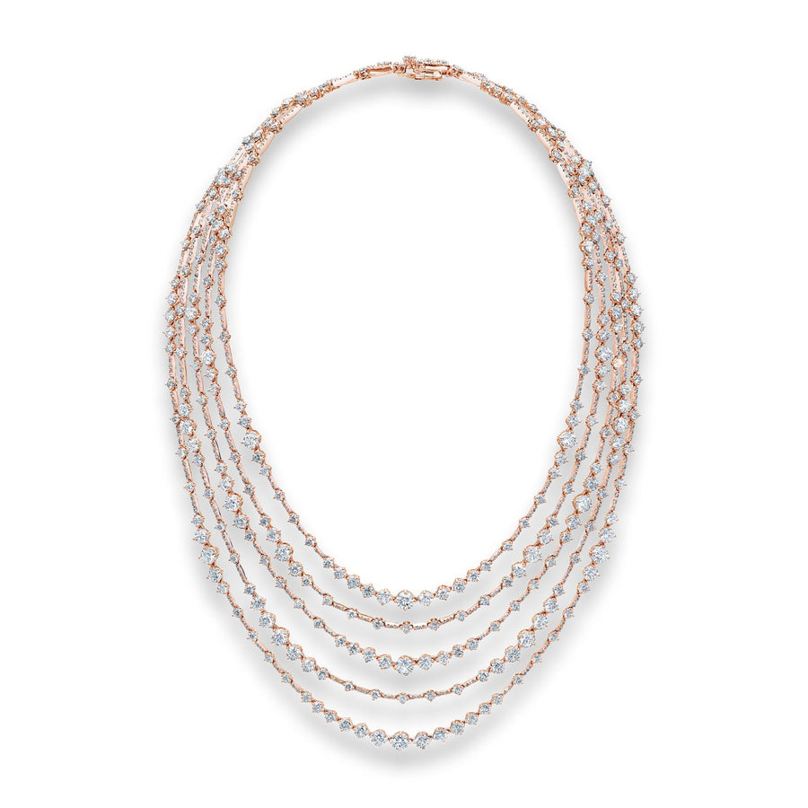 De Beers Arpeggia Five Line Necklace - J4FL04Z99K42