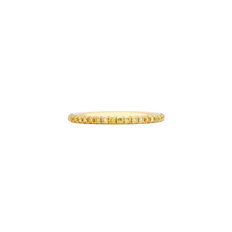 De Beers Aura Yellow Diamond Eternity Band-De Beers Aura Yellow Diamond Eternity Band - R102202 - De Beers Classic Aura Eternity Band in 18 karat yellow gold with yellow diamonds totaling 0.38 carats.