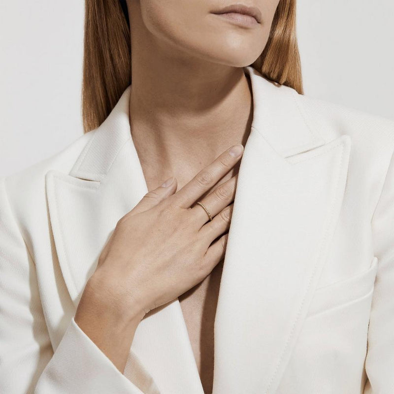 De Beers Aura Yellow Diamond Eternity Band-De Beers Aura Yellow Diamond Eternity Band - R102202 - De Beers Classic Aura Eternity Band in 18 karat yellow gold with yellow diamonds totaling 0.38 carats.