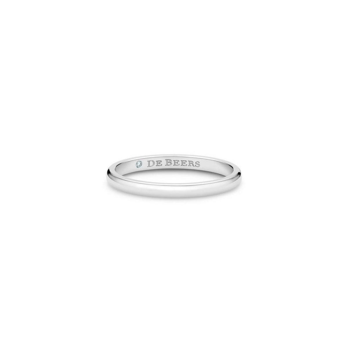 De Beers Classic Band - R1022440050 - De Beers Classic Band in platinum. 2.0mm wide.