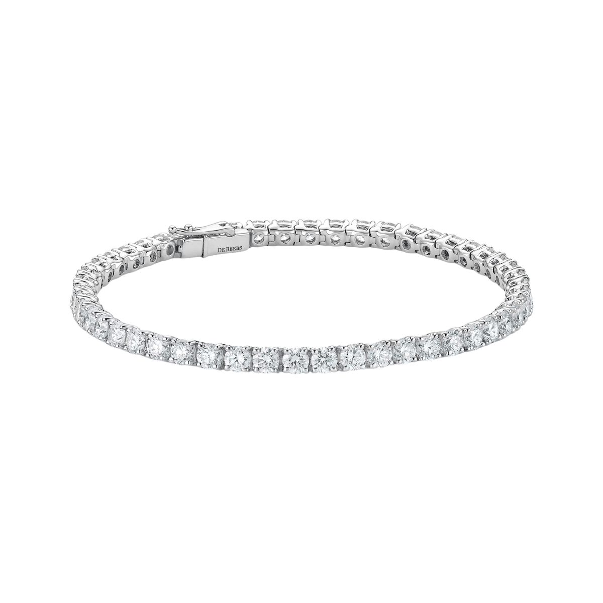 De Beers Classic Eternity Line Round Brilliant Diamond Bracelet - J3DW01Z50W19