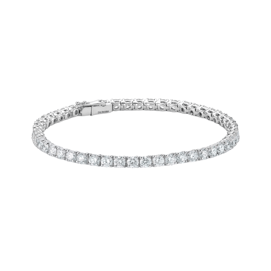 De Beers Classic Eternity Line Round Brilliant Diamond Bracelet - J3DW01Z50W19