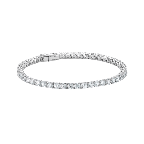 De Beers Classic Eternity Line Round Brilliant Diamond Bracelet-De Beers Classic Eternity Line Round Brilliant Diamond Bracelet - J3DW01Z50W19