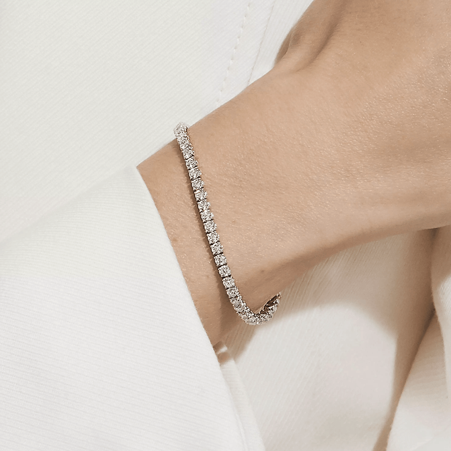 De Beers Classic Eternity Line Round Brilliant Diamond Bracelet - J3DW01Z50W19