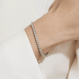 De Beers Classic Eternity Line Round Brilliant Diamond Bracelet-De Beers Classic Eternity Line Round Brilliant Diamond Bracelet - J3DW01Z50W19