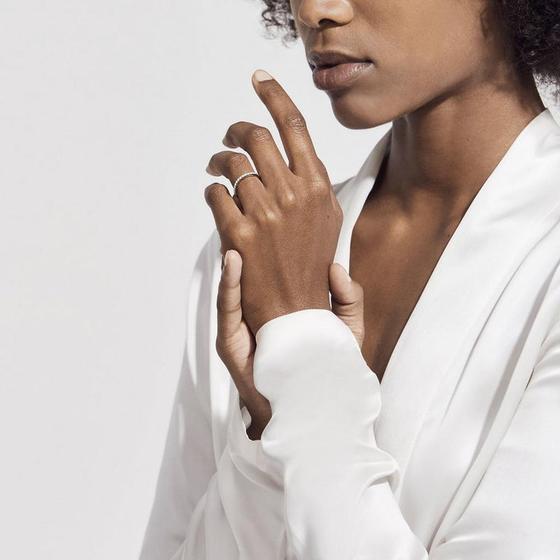 De Beers Classic Half Eternity Shaped Band-De Beers Classic Half Eternity Shaped Band - J1EX10Z00P52