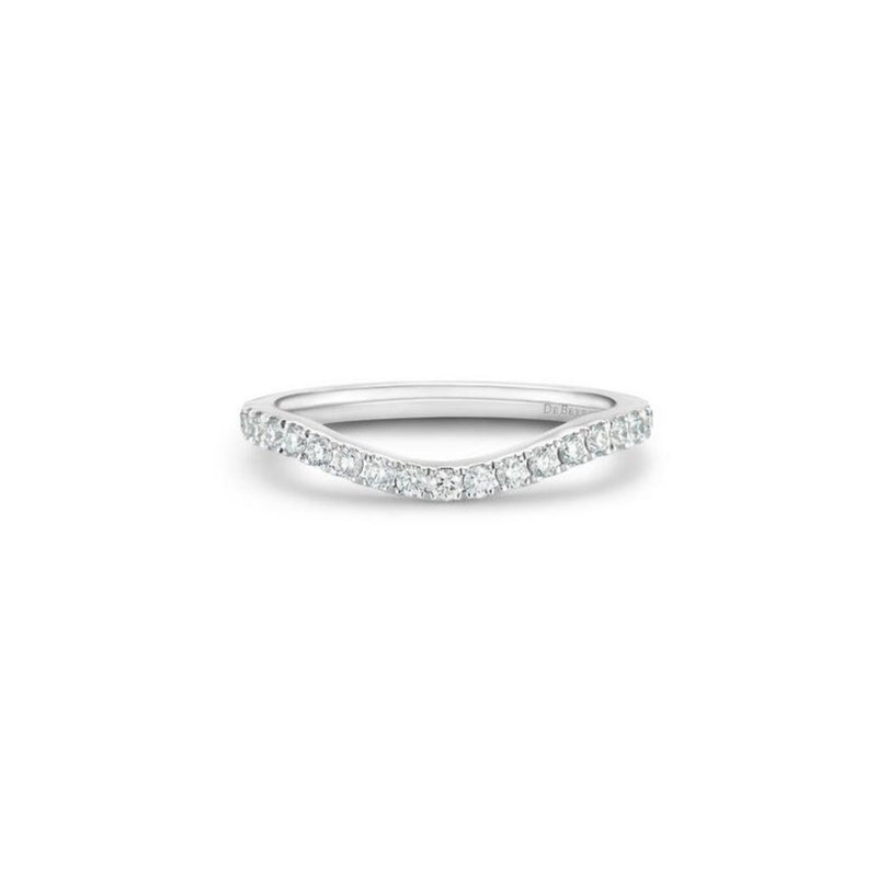 De Beers Classic Half Eternity Shaped Band-De Beers Classic Half Eternity Shaped Band - J1EX10Z00P52