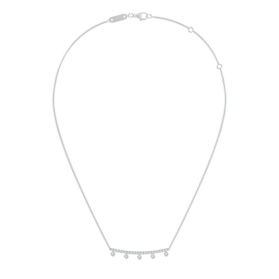 De Beers Dewdrop Chain Pendant - N1034750045 - De Beers Dewdrop Chain Pendant in 18 karat white gold with diamonds totaling 0.44 carats.