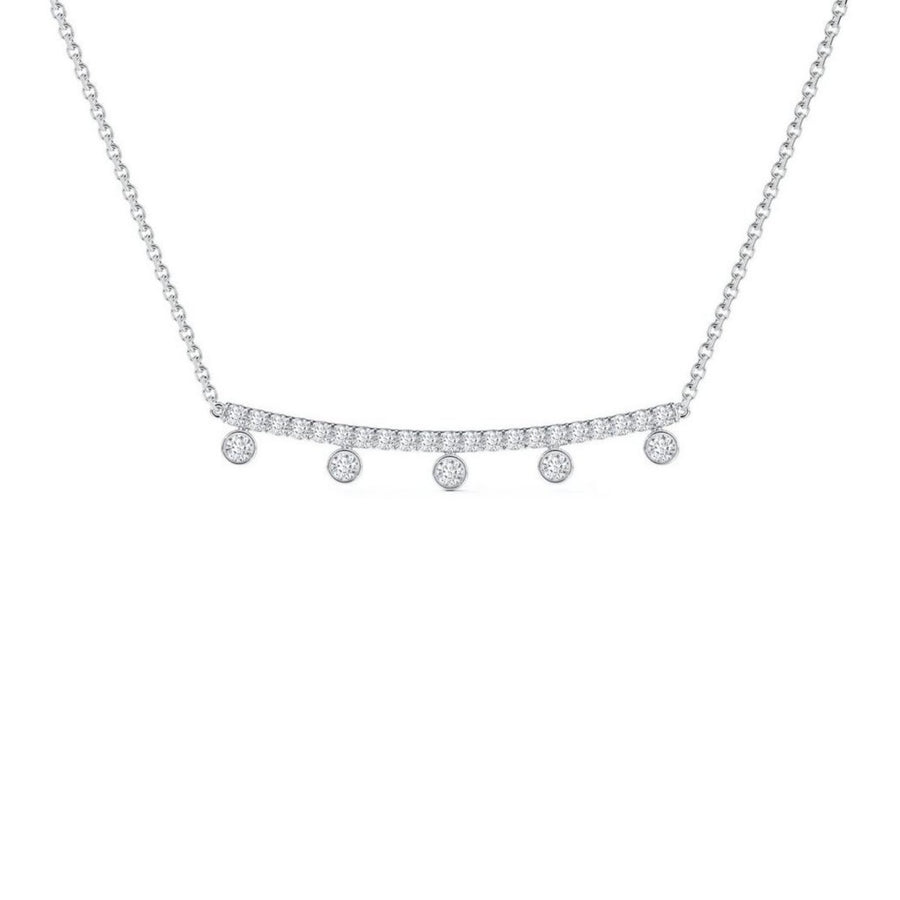 De Beers Dewdrop Chain Pendant - N1034750045 - De Beers Dewdrop Chain Pendant in 18 karat white gold with diamonds totaling 0.44 carats.