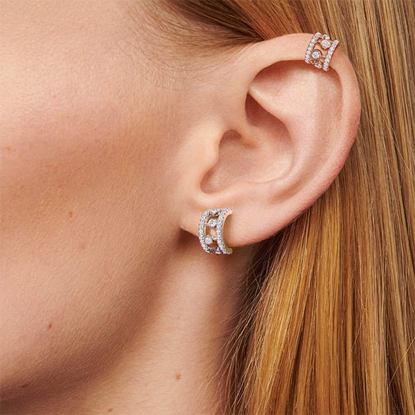 De Beers Dewdrop Hoop Earrings-De Beers Dewdrop Hoop Earrings - E102160