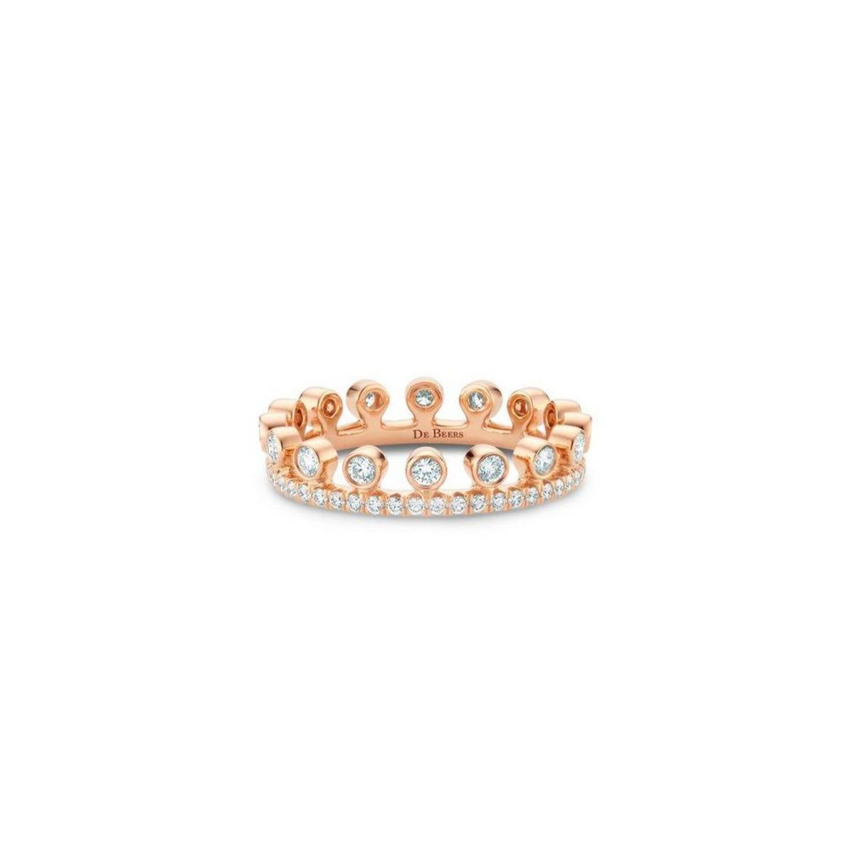 De Beers Dewdrop Pavé Ring - R1023300052 - De Beers Dewdrop Pavé Ring in 18 karat rose gold with diamonds totaling 0.65 carats.