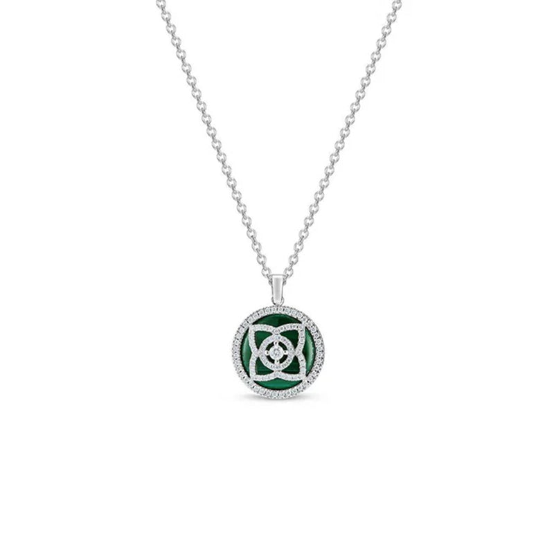 De Beers Enchanted Lotus Malachite Necklace-De Beers Enchanted Lotus Malachite Necklace - J5FK92Z00W45