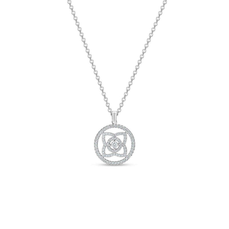 De Beers Enchanted Lotus Medal Necklace-De Beers Enchanted Lotus Medal Pendant - N1021990045
