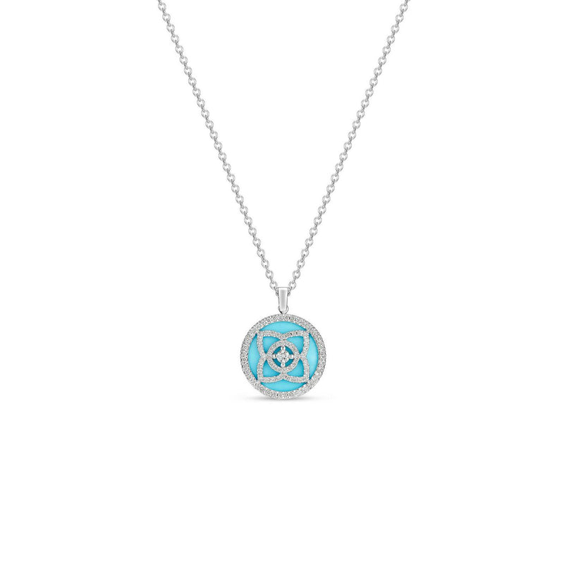 De Beers Enchanted Lotus Turquoise Necklace-De Beers Enchanted Lotus Turquoise Necklace - N1022390045