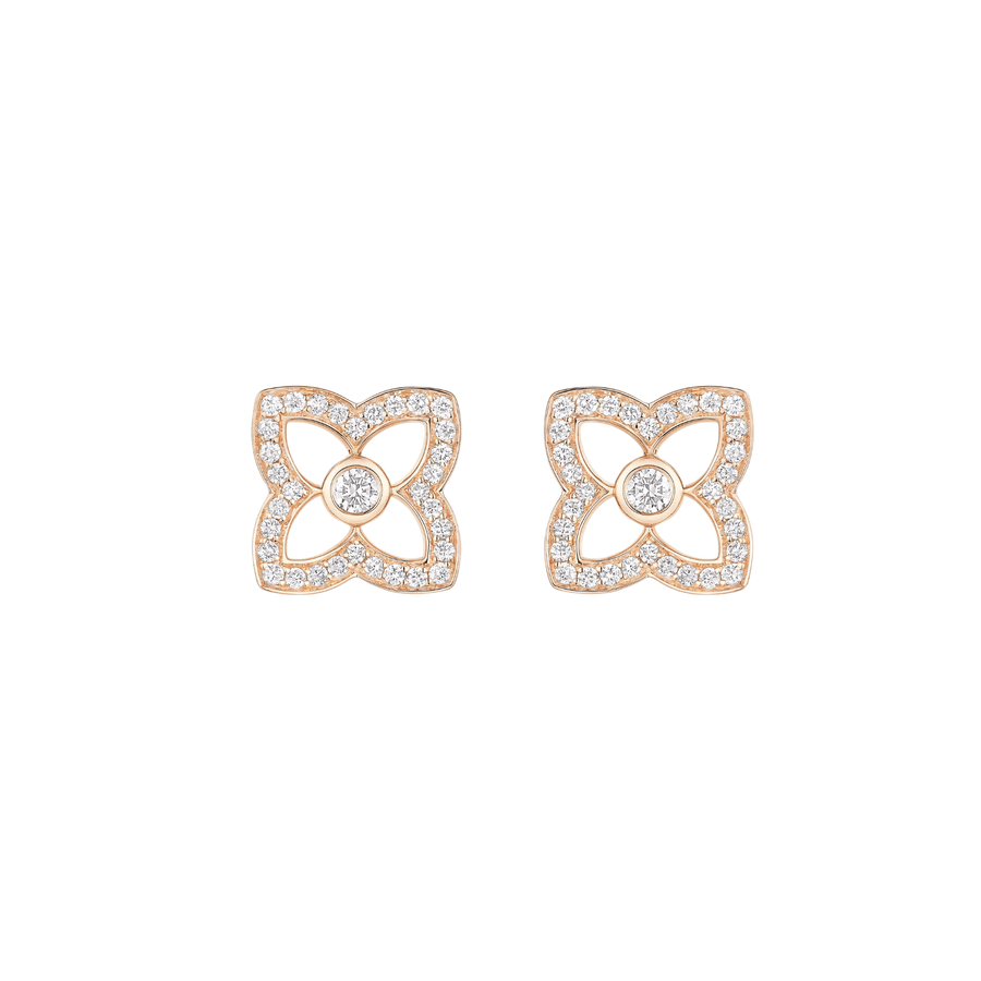 De Beers Lotus by De Beers Small Rose Gold Diamond Stud Earrings E10513400A000