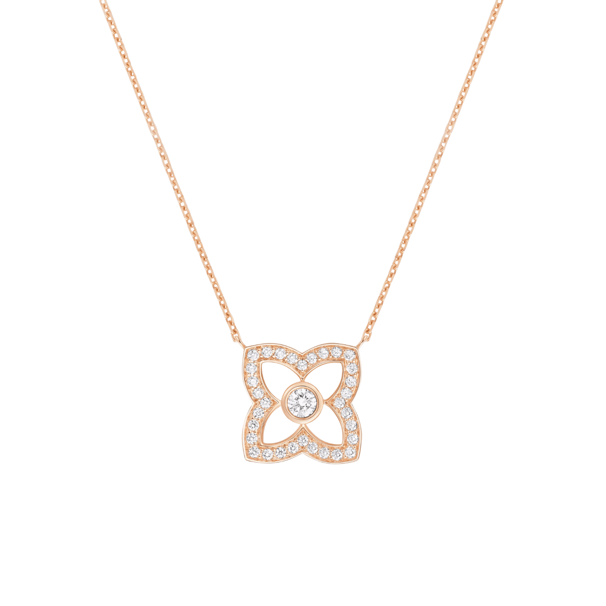 De Beers Lotus by De Beers Rose Gold Diamond Pendant
