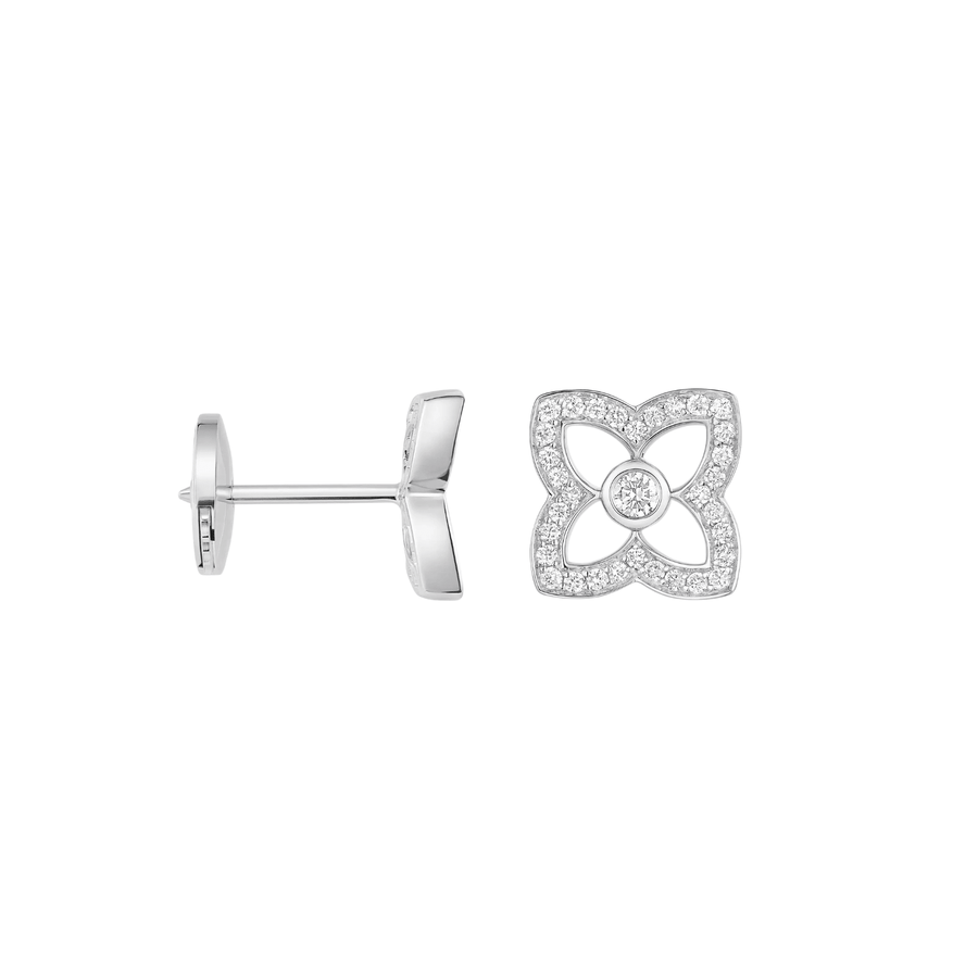 De Beers Lotus by De Beers Small White Gold Diamond Stud Earrings E10513300A000