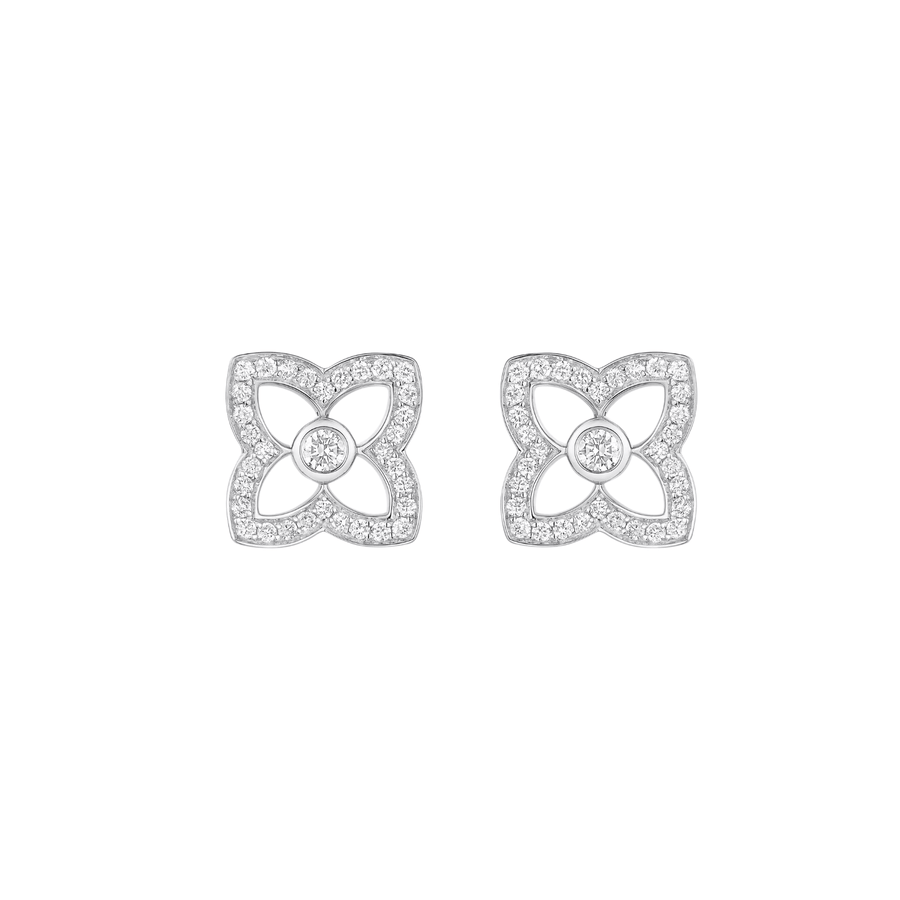 De Beers Lotus by De Beers Small White Gold Diamond Stud Earrings E10513300A000