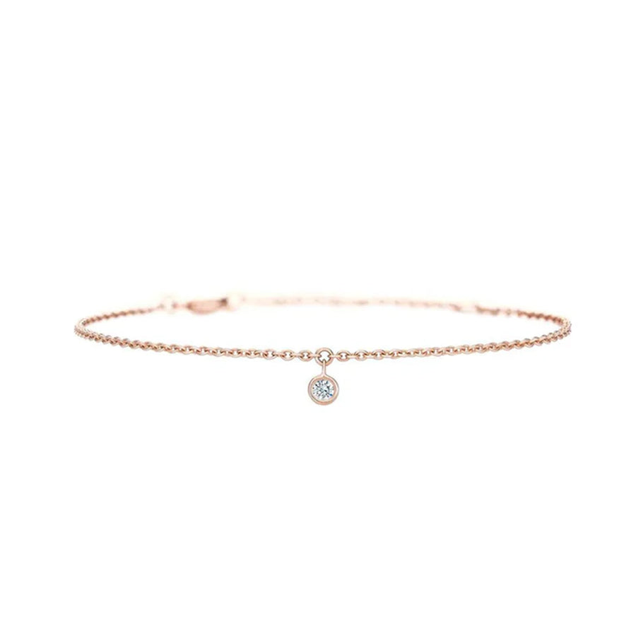 De Beers My First De Beers Rose Gold One Diamond Bracelet - J3FU21Z00K18