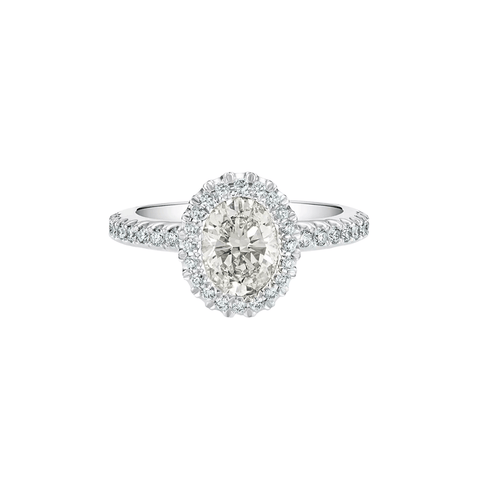 De Beers Oval-shaped Diamond Ring-De Beers Oval - shaped Diamond Ring - J1DD13L20P52