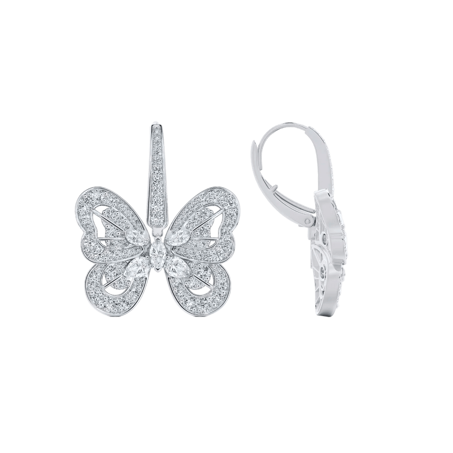 De Beers Portraits of Nature Butterfly Earrings - E103376