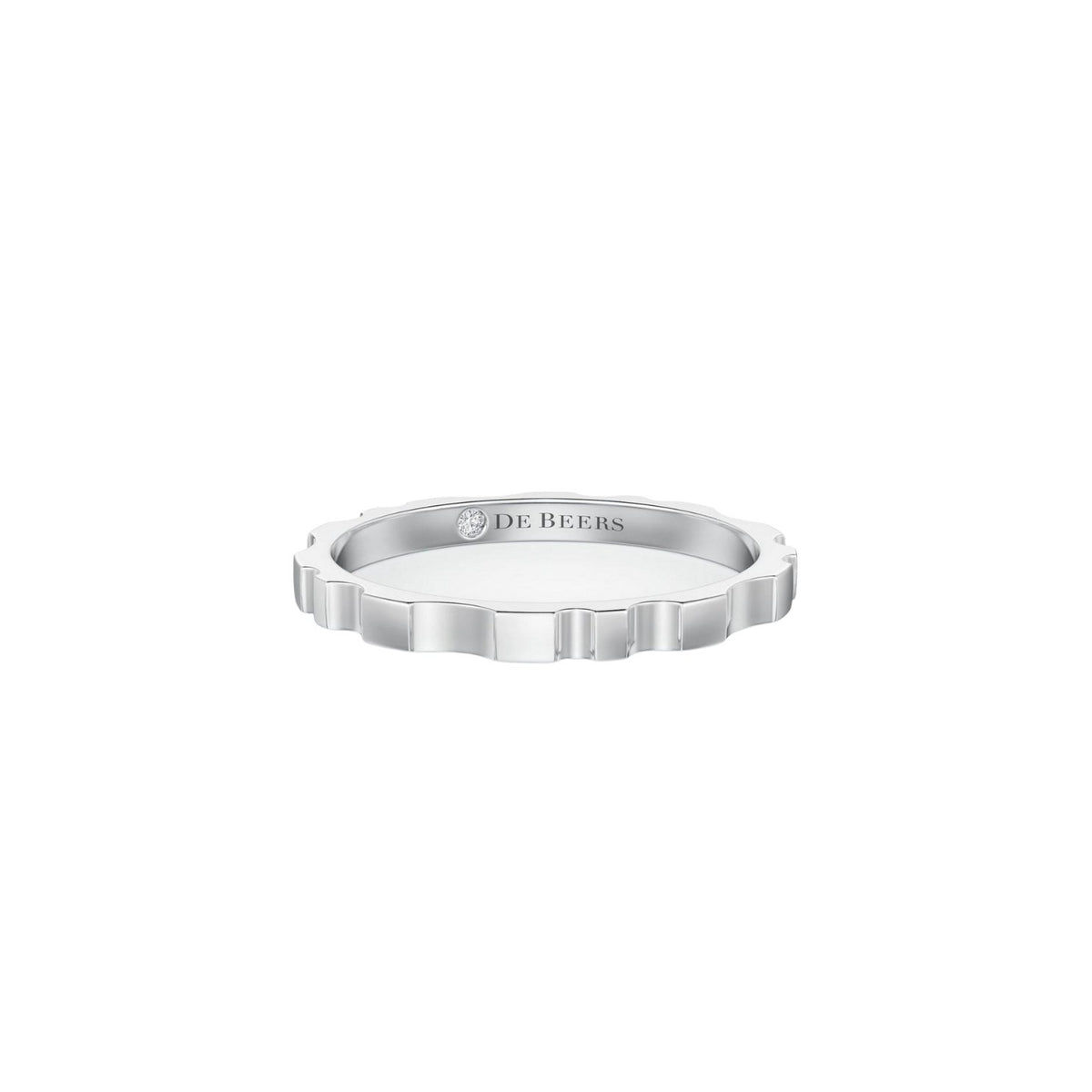 De Beers RVL Band Ring - R1040260050 - De Beers RVL Band Ring in 18 karat white gold. 1.8mm wide.